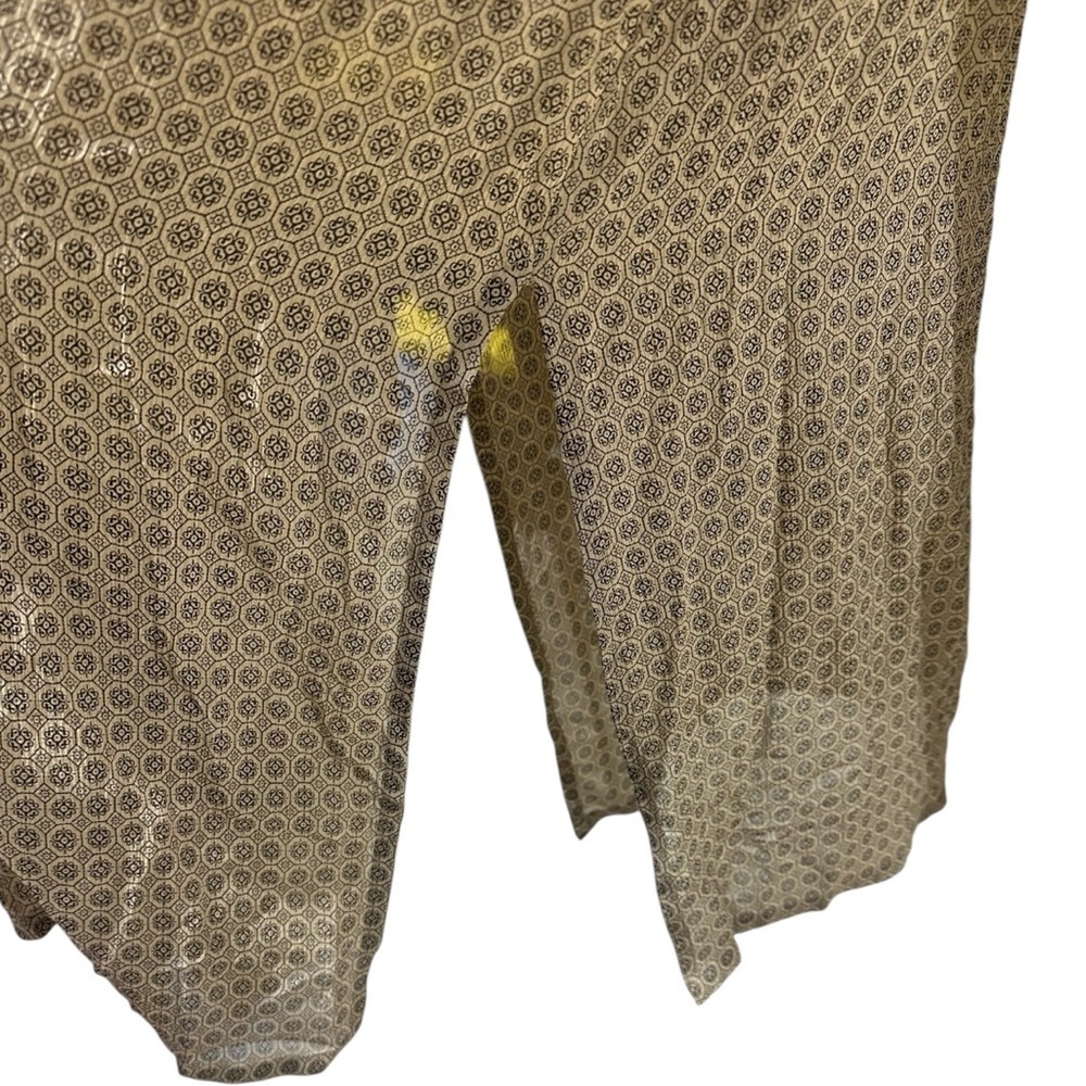 100% silk gold printed tunic l - Picture 6 of 8